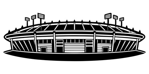 Dynamic Sports Stadium Silhouettes: Perfect for Event and Team Designs