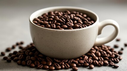 Fototapeta premium A cup of coffee beans ready to brew