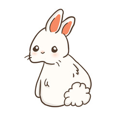 cute kawaii rabbit chibi illustration