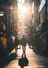 People Walking on a Street in Japan