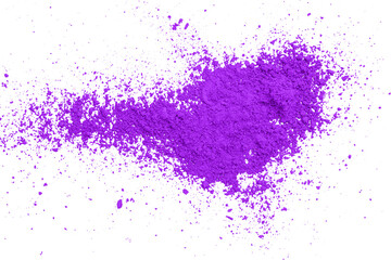 Fototapeta premium Purple powder isolated on transparent background