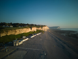 plage de criel Normandy France. Drone