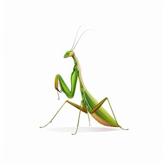 Praying Mantis Tropical animal fashion cartoon isolated whitebackground 16:9