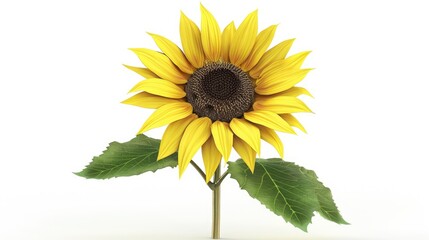 Fototapeta premium Sunflower with clipping path