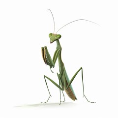 Praying Mantis Country animal fashion cartoon isolated whitebackground 16:9