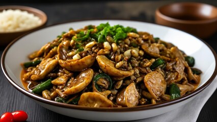  Delicious Asian stirfry with tofu peanuts and greens