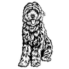 Labradoodle | Cross Breed | Dog Breed | Fur Baby | Furry Pet | Dog | Dog Lover | Domestic Animal | Original Illustration | Vector and Clipart | Cutfile and Stencil