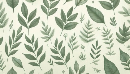 olive branch pattern background isolated in light yellow