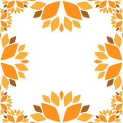 floral frame with floral element 