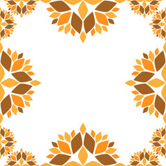 floral frame with floral element 