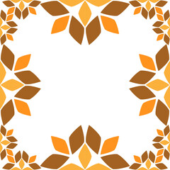 floral frame with floral element 