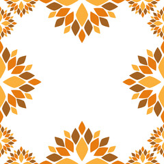 floral frame with floral element 