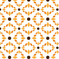 Seamless pattern with abstract flowers.