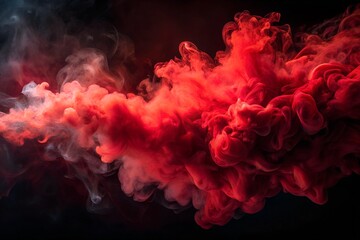 Smoke rising in a red hue overlay on a dark background, smoke, red, rising, abstract, overlay, background, motion