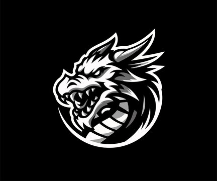 head of a dragon tattoo | dragon vector | dragon artwork | dragon roar | dragon minimal style 