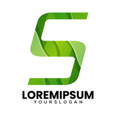 initial letter S colorful logo design