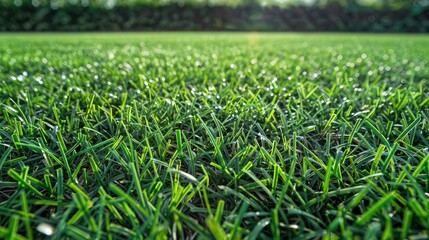 Obraz premium Close up of grass turf pitch