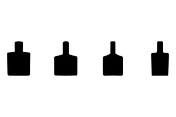 Skin care bottle set icon. Beauty vector