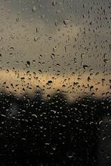 Rain drops on the window