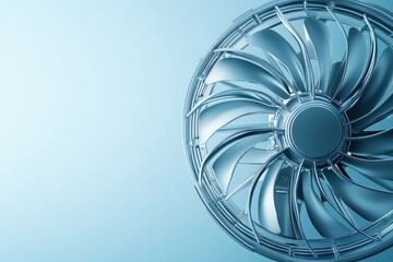 Basic cross-section of an electric fan, [Electric Fan], [Home Appliance], No logo, No Trademark, No text, minimal concept with copy space for stock photo