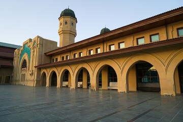 Close-up view of the Haliç Congress Center in Istanbul. Halic Congress Center is a cultural center.