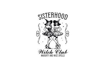 Sisterhood Witch Club, Halloween Witch Club PNG Sublimation