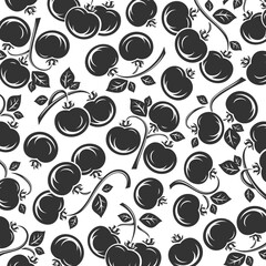 Fototapeta premium Tomato pattern background set. Collection icon tomato. Vector