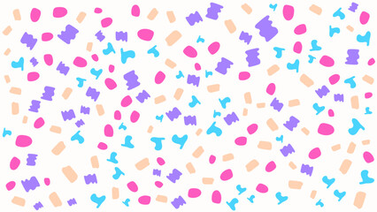 SEAMLESS HAND DRAWN DOODLE BLOB SHAPES PATTERN TEXTURE COLORFUL TEMPLATE ABSTRACT BACKGROUND TRENDY DESIGN VECTOR