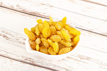 Yellow raisin - dry grape berries
