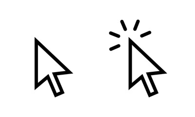 Cursor icon set. Click icons