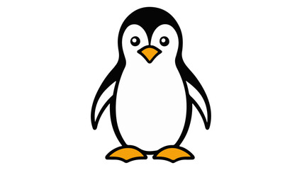 very cute penguin illustration in vector