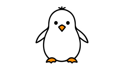 cute penguin simple vector illustration