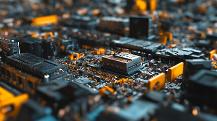 Obraz premium Automated sorting of battery components for recycling.