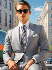 Businessman in a suit AI generated Image