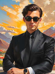 Businessman in a suit AI generated Image