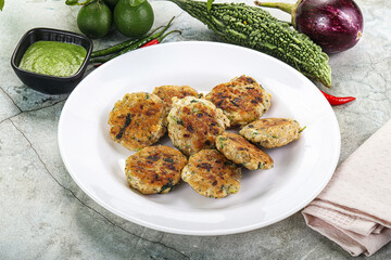 Indian style - chicken kebab with herbs