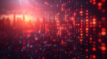 Obraz premium Technology and cyber datum background. Pattern wallpaper and texture banner for design