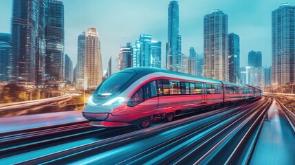 Fototapeta premium Efficient Railways and Logistics Transportation Systems 