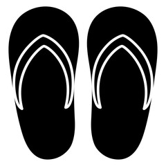 pair of flops. sandals logo icon