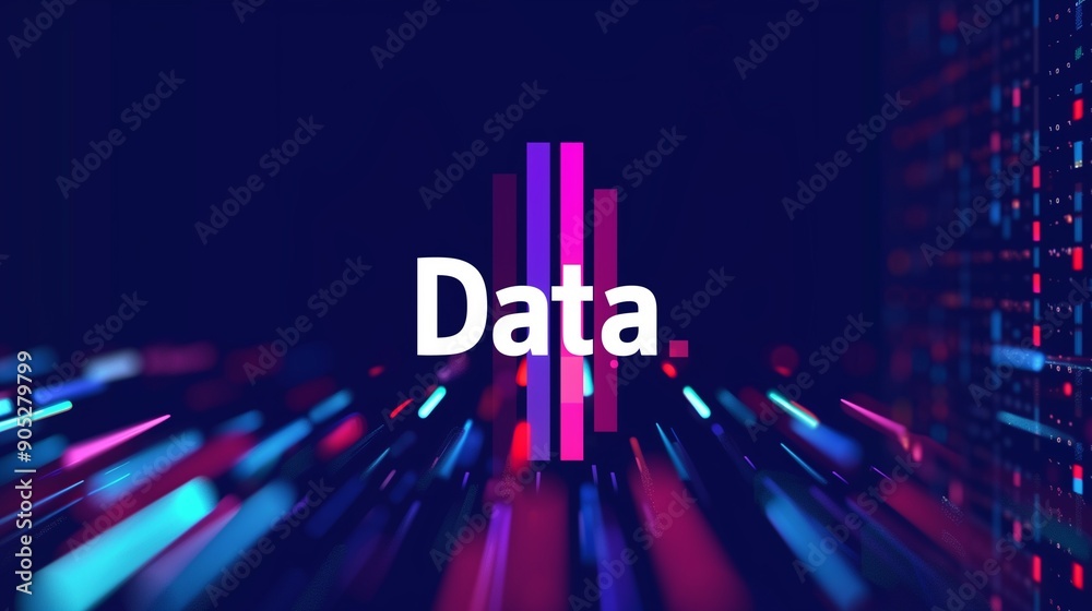 Poster abstract visualization of data flow and storage, representing data warehousing concepts.
