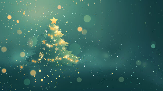 Abstract Christmas tree, celebrate the joyful time of Christmas