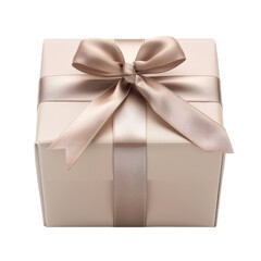 Elegant gift box wrapped with a satin ribbon. Perfect for celebrations, holidays, or special occasions like birthdays and anniversaries.