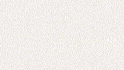 Brown and white reaction diffusion background. Monochrome turing pattern. Overlay template. Vector illustration