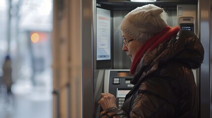 Visually Impaired Person Using Talking ATM for Independent Financial Transactions
