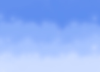 Beautiful, blue summer sky with fluffy clouds