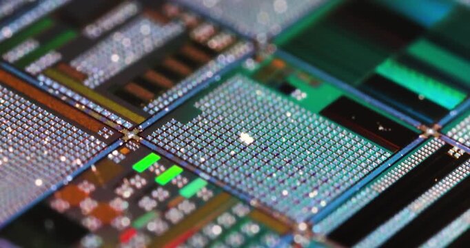 Silicon semiconductor wafer close-up. In electronics, a wafer also called a slice or substrate is a thin slice of semiconductor, a crystalline silicon, used for the fabrication of integrated circuits