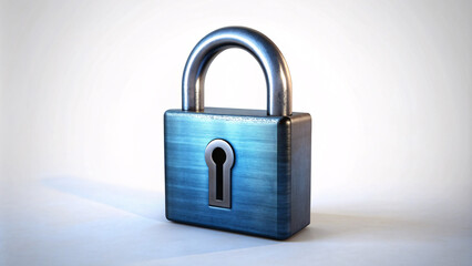 Fototapeta premium locked padlock isolated white background 