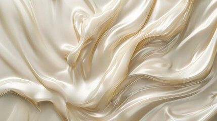 Obraz premium A cream textured background with a smooth, satin-like texture. The glossy finish adds a touch of elegance and luxury.