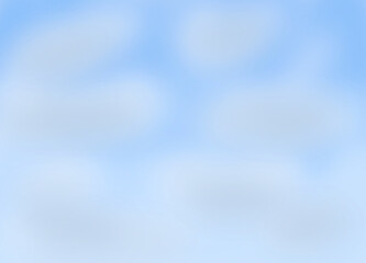 Beautiful, blue summer sky with fluffy clouds