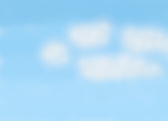 Beautiful, blue summer sky with fluffy clouds